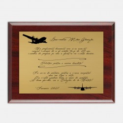 Placheta din lemn si aluminium (tip tablou) personalizata model 8 Placheta din lemn si aluminium (tip tablou) personalizata model 8